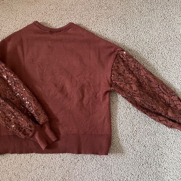 NWT - Badgley Mischa Sequin Top = SZ S - Picture 3 of 8